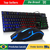 Kit Teclado Semi Mecânico Gamer Usb Led Rgb + Mouse Optico 2400 Dpi Preto Portu na internet