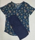 CHAQUETA estampada flores azul