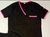 Ambo Liso Flex negro/fucsia