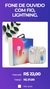FONE DE OUVIDO COM FIO LIGHTNING