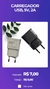 CARREGADOR USB, 5V, 2A