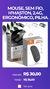 MOUSE SEM FIO H'MASTON SEM FIO 2.4G ERGONÔMICO, COM PILHA