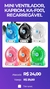 MINI VENTILADOR, KAPBOM, KA-F001, RECARREGÁVEL