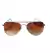 Óculos de Sol Aviador Branco - Lentes Leve Degrade cor Café - comprar online