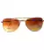 Óculos de Sol Aviador Branco - Lentes Leve Degrade cor Café na internet