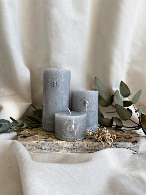 Trio de velas GRIS