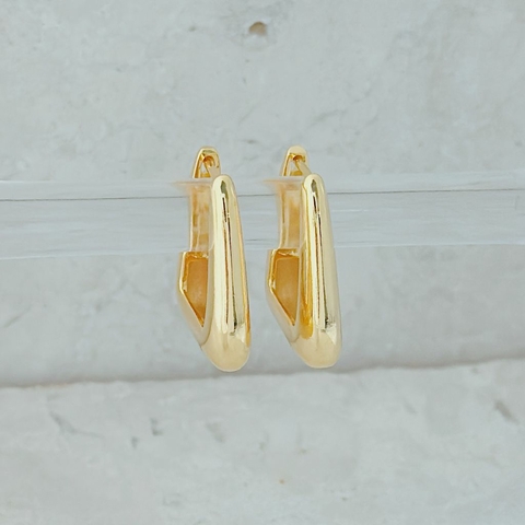 Brinco Losango Banhado a Ouro 18k Hipoalergênico