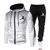 Imagem do Conjunto de moletom e calça com capuz masculino, roupa esportiva de ginástica