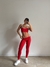 Top Cropped Viés Bicolor - Vermelho Valentino na internet