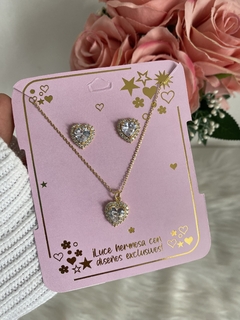 Set corazones transparente