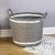 Set de 3 Canastos Grises con detalles Blancos - comprar online