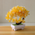 Conjunto de flores artificiais falsas, Decoração em vaso de plástico na internet