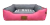 CAMA PET CÃES E GATOS NEON ROSA BE HAPPY TAMANHO MEDIO FABRICA PET