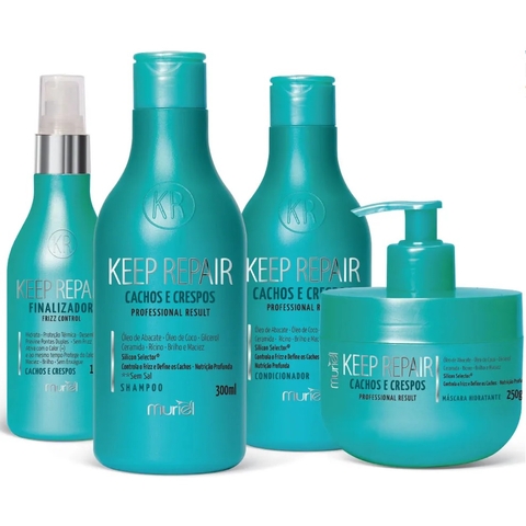 KIT PROFISSIONAL KEEP REPAIR CACHOS E CRESPOS MURIEL - PRESENTE DIA DOS NAMORADOS