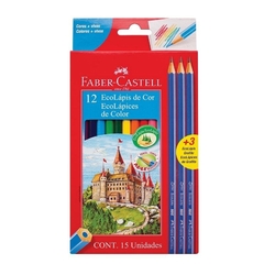 Lapiz Color Faber Ecolapiz X12u Largos + 3 Grafitos