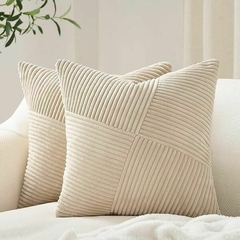 SET X 2 FUNDAS DE ALMOHADONES 50x50cm ACANALADO - D&S Deco Mayorista