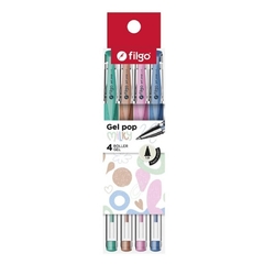 Boligrafo Filgo Gel Pop Milky X4u