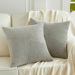SET X 2 FUNDAS DE ALMOHADONES 50x50cm ACANALADO - tienda online