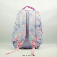 Imagen de MOCHILA PRATYS ESTAMPADO GALAXIA CON LLAVERO Y APERTURA DELANTERA COMPLETA 45 cm x 32 cm x 15 cm