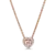 Collar rosegold con corazon rosa