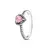 Anillo Corazon Rosa y Gris