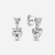 Aretes Doble Corazon Colgante