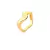 Anel Zig Zag Tam. 18 e 22 Banhado A Ouro 18K