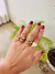Anel Zig Zag Tam. 18 e 22 Banhado A Ouro 18K - comprar online