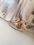 Bracelete Rodonita Rosa banhado a ouro 18k