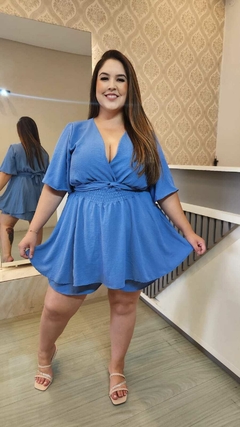 Macaquinho Plus Size Duna Manga 3/4 - comprar online