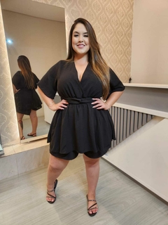 Macaquinho Plus Size Duna Manga 3/4 - comprar online