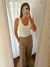 conjunto pantalon y chaleco de tela simil gamuza - comprar online