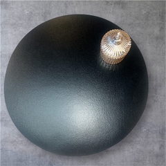 Individual PVC redondo negro