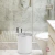 Lixeira 5 Litros Banheiro Pia Cozinha Escritório Lavabo - Linha Conceito - Branco com Tampa Prata - ARTHI na internet