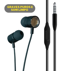 Fone De Ouvido Intra-auricular com Microfone HI TURBO