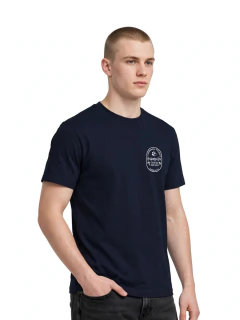 T-shirt thanks half - MARINHO/BCO