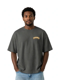 T-shirt thanks dog moto - STONE PRETO