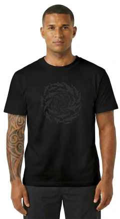 T-shirt thanks shark circle - PRETO/PTO