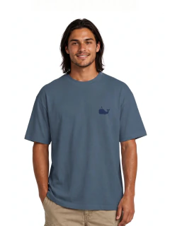 T-shirt thanks whale - AZUL JEANS/AZUL