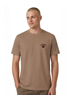 T-shirt harvore mini brasão - STONE CARAMELO