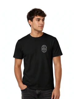 T-shirt thanks half - PRETO/BCO