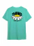 T-shirt happy girassol • verde agua
