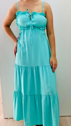 vestido longo decote