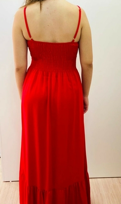vestido longo liso - comprar online