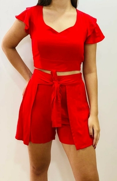 conjunto blusa e short