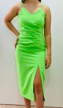 vestido midi alfaiataria costas fechadas na internet