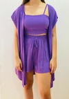 trijunto blusa, short e kimono