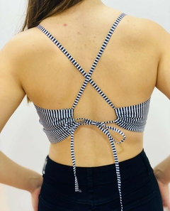 cropped listrado c/ bojo - comprar online