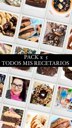 Pack por 5 recetarios