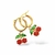 Argollas con cherrys strass - comprar online